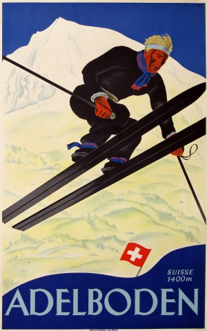 Adelboden Vintage Swiss Poster
